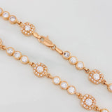 Pulso Halo Tennis 10.05g / 21.05cm / 4.31mm Oro Rosa 18K