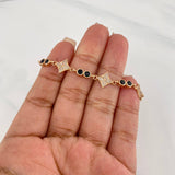 Pulso Halo Flor 7.8g / 17cm / 4.05mm Oro Rosa 18K