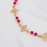 Pulso Halo Flor 7.70g / 17cm / 4.18mm Oro Rosa 18K