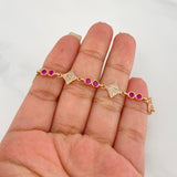 Pulso Halo Flor 7.70g / 17cm / 4.18mm Oro Rosa 18K