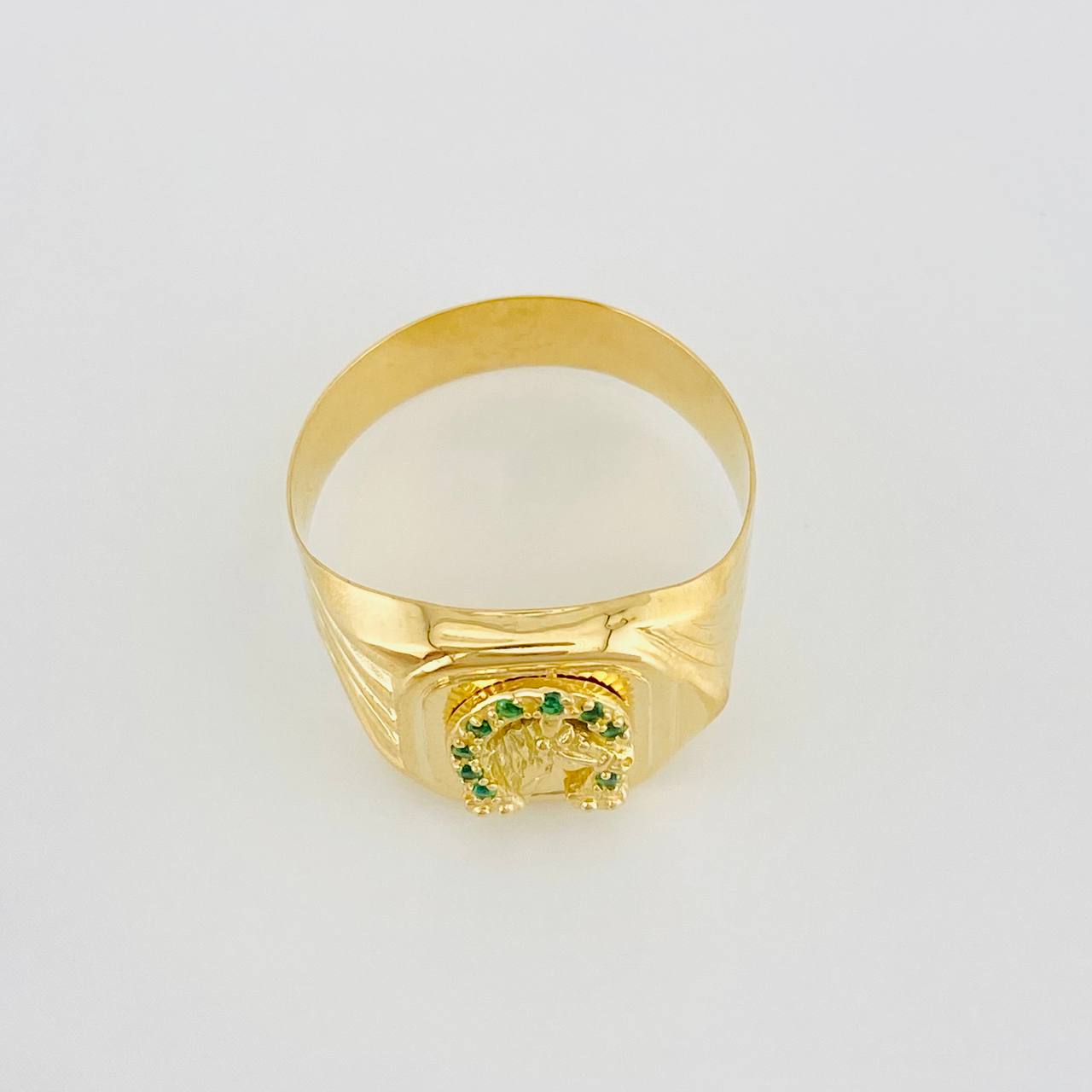 Anillo Herradura Caballo 3.7g / T10 1/4 Oro Amarillo 18K