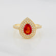 Anillo Halo Gota 2.7g / T6 1/2 Oro Amarillo 18K