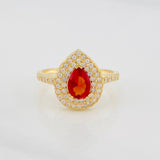 Anillo Halo Gota 2.7g / T6 1/2 Oro Amarillo 18K