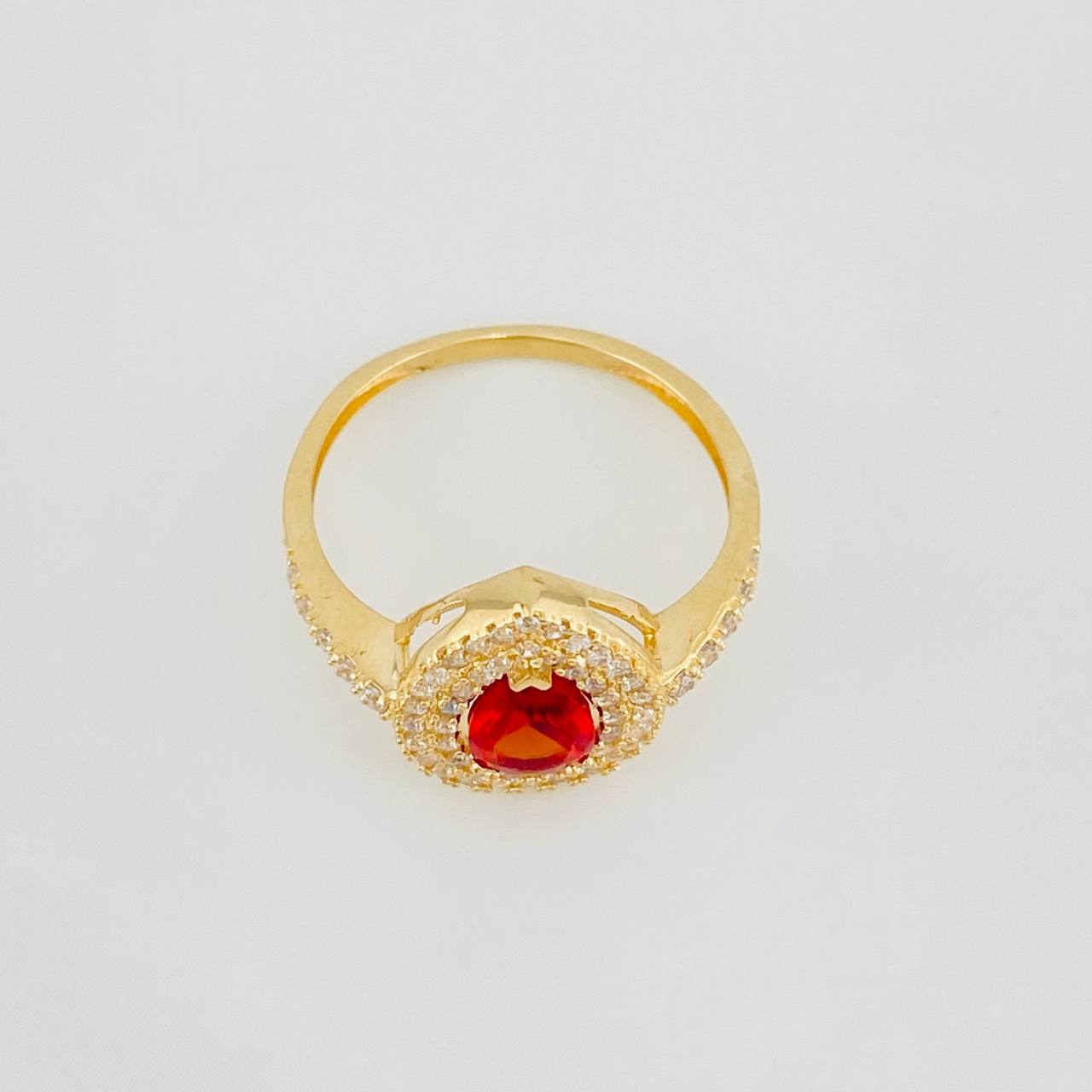 Anillo Halo Gota 2.7g / T6 1/2 Oro Amarillo 18K