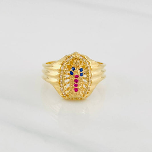Anillo Virgen de Guadalupe 3.75g / T7 Oro Amarillo 18K