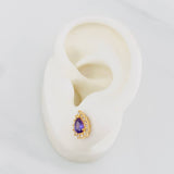 Topos Halo Lagrima 2.45g / 7.6mm Oro Amarillo 18K