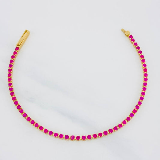 Pulso Tenis 4.5g / 17cm / 2.2mm Oro Amarillo 18K