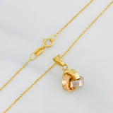 Cadena Aro Seguido Nudo 1.65g / 45cm / 0.6mm Tres Oros 18K