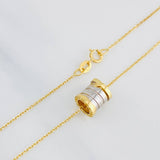 Cadena Aro Seguido Bv 2.9g / 45cm / 0.6mm Dos Oros Amarillo Blanco 18K