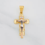 Dije Cruz Cristo 3.95g / 4cm Tres Oros 18K
