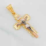 Dije Cruz Cristo 3.95g / 4cm Tres Oros 18K