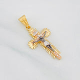 Dije Cruz Cristo 3.95g / 4cm Tres Oros 18K