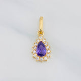 Dije Halo Lagrima 1.2g / 2cm Oro Amarillo 18K