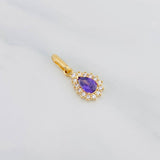 Dije Halo Lagrima 1.2g / 2cm Oro Amarillo 18K
