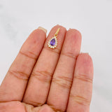 Dije Halo Lagrima 1.2g / 2cm Oro Amarillo 18K