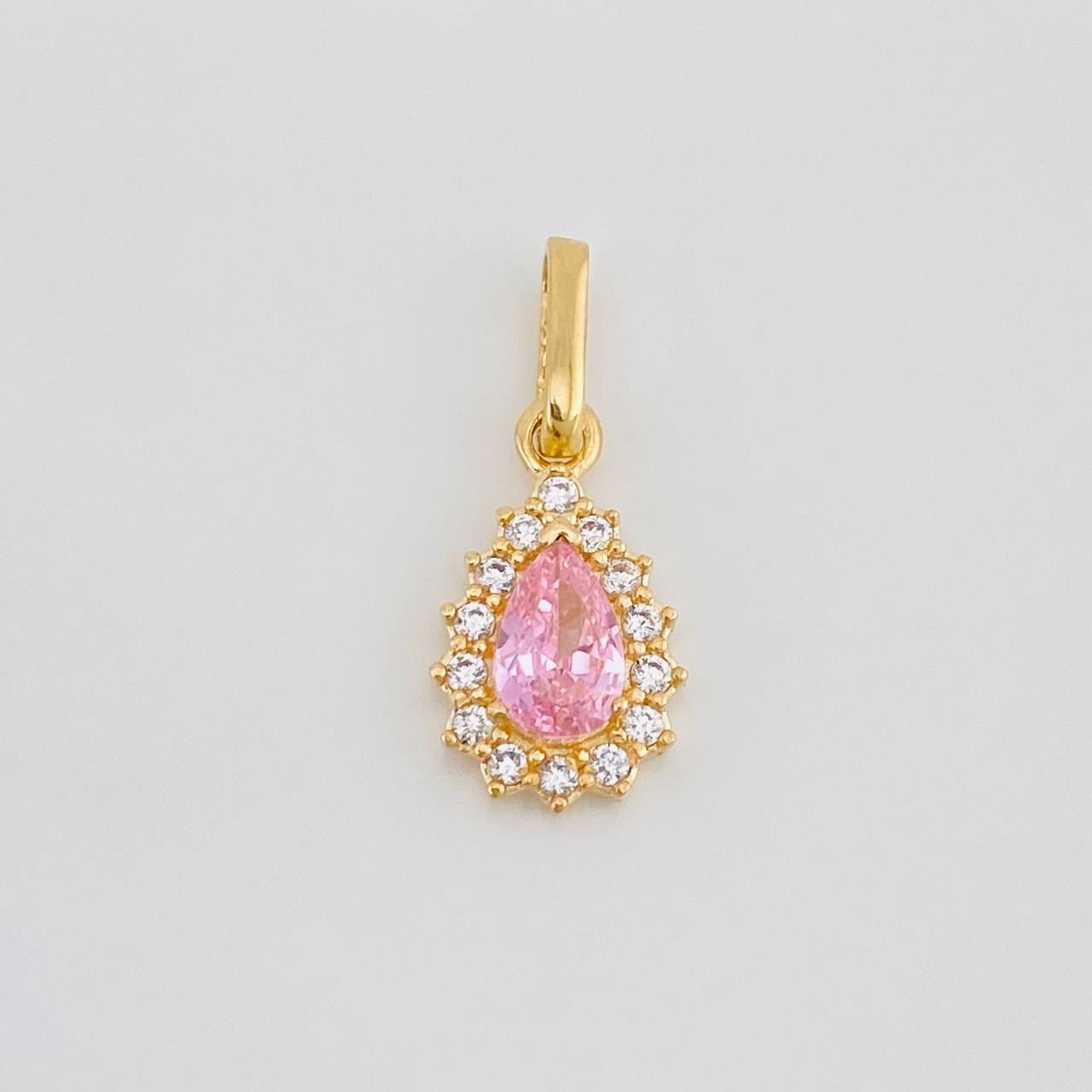 Dije Halo Lagrima 1.2g / 2cm Oro Amarillo 18K
