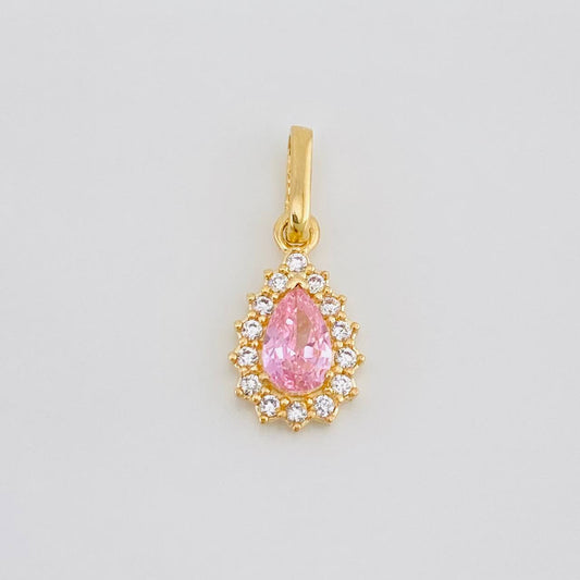 Dije Halo Lagrima 1.2g / 2cm Oro Amarillo 18K
