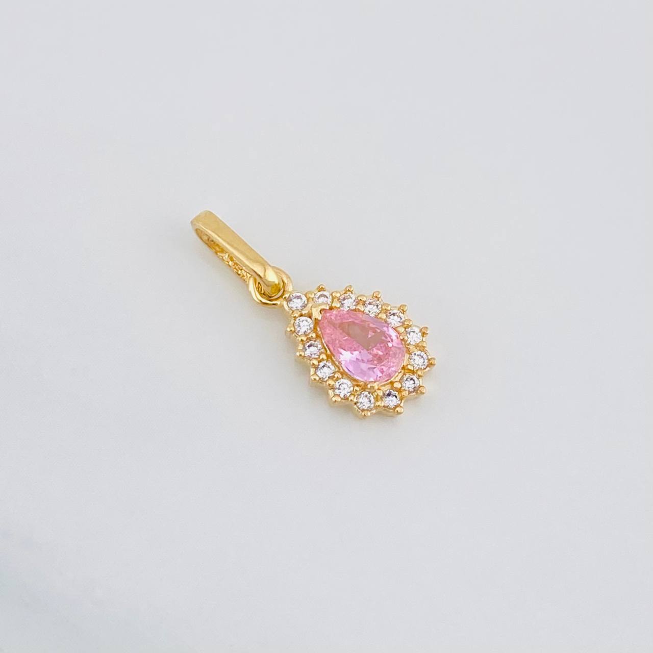Dije Halo Lagrima 1.2g / 2cm Oro Amarillo 18K