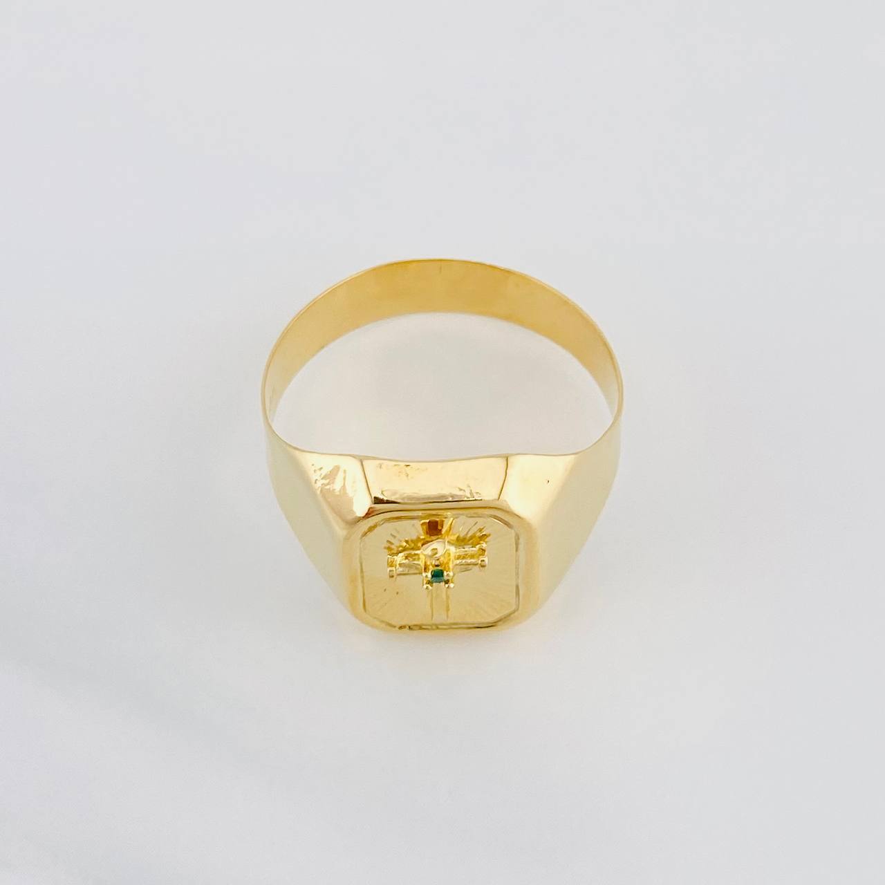 Anillo Cruz 3.75g / T12 Oro Amarillo 18K