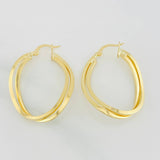 Candongas Arracada Doble 3.15g / 3.6cm Oro Amarillo 18K