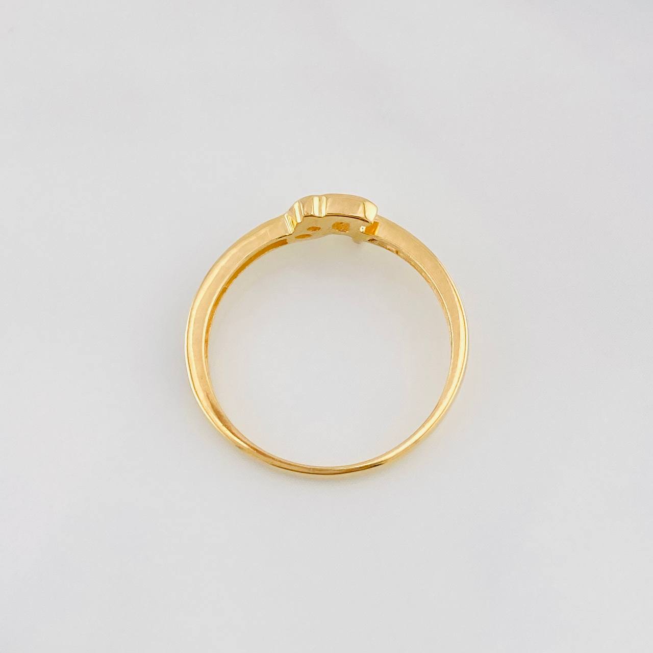 Anillo Fe 1.7g / T6 1/4 Dos Oros Amarillo Blanco 18K