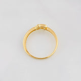 Anillo Fe 1.7g / T6 1/4 Dos Oros Amarillo Blanco 18K