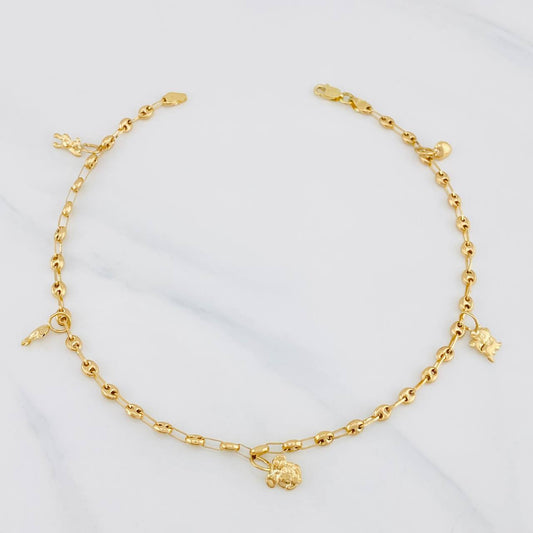 Tobillera GC Dije 4.4g / 27cm / 3.3mm Oro Amarillo 18K