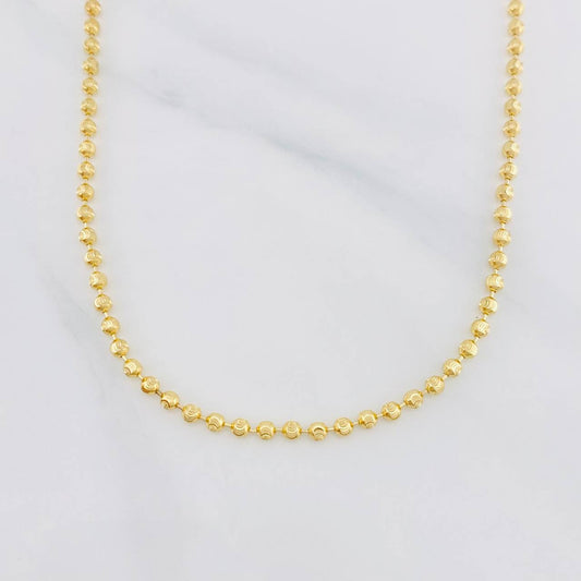 Cadena Militar Media Luna 11.3g / 50cm / 3mm Oro Amarillo 18K