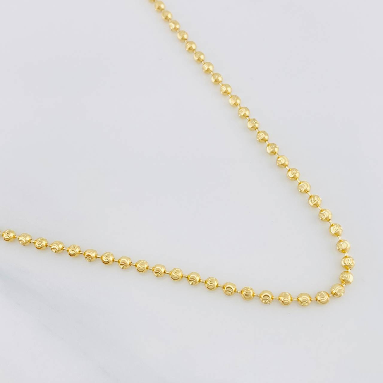 Cadena Militar Media Luna 11.3g / 50cm / 3mm Oro Amarillo 18K