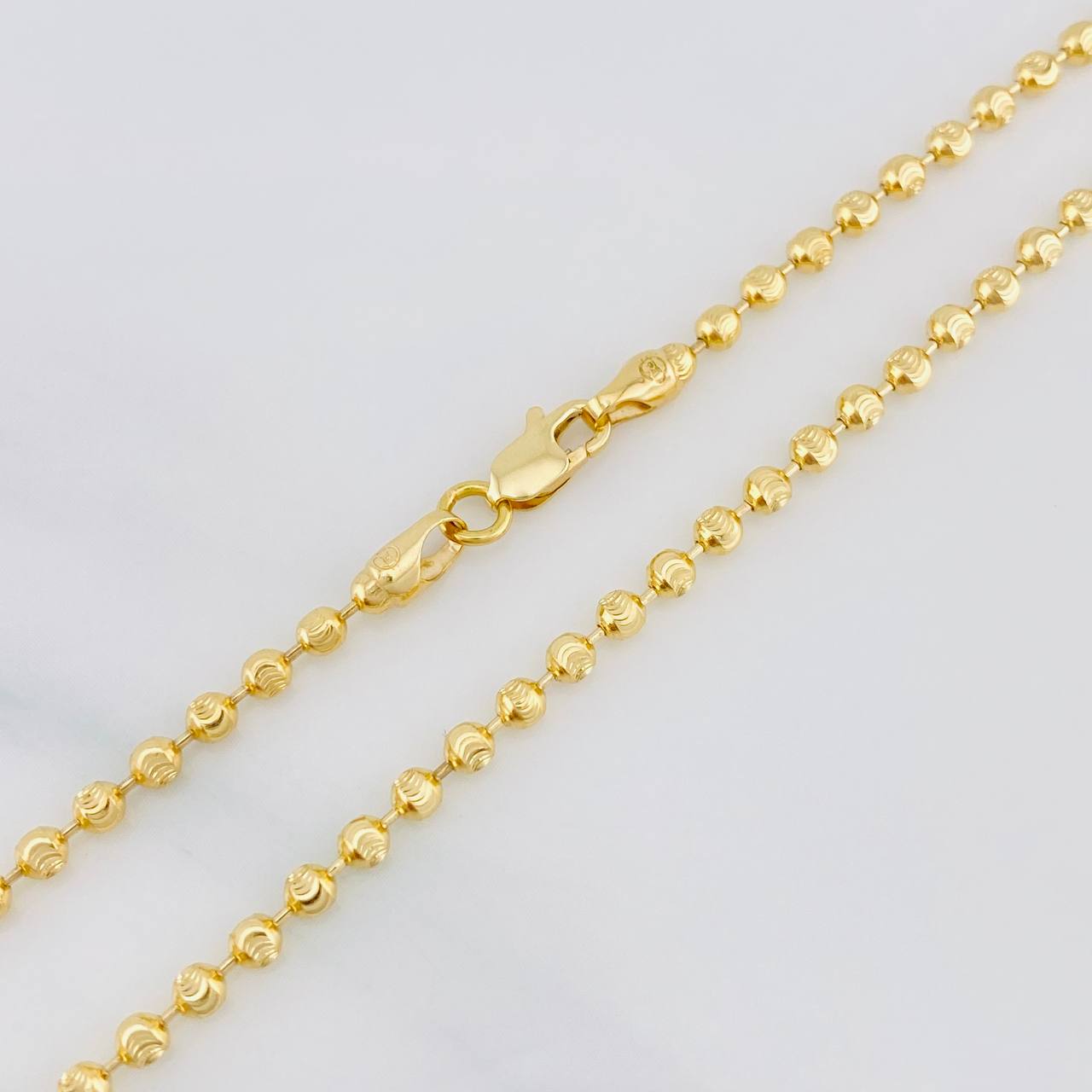 Cadena Militar Media Luna 11.3g / 50cm / 3mm Oro Amarillo 18K