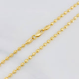 Cadena Militar Media Luna 11.3g / 50cm / 3mm Oro Amarillo 18K