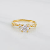 Anillo Solitario Churumbela 1.75g / T5 3/4 Oro Amarillo 18K