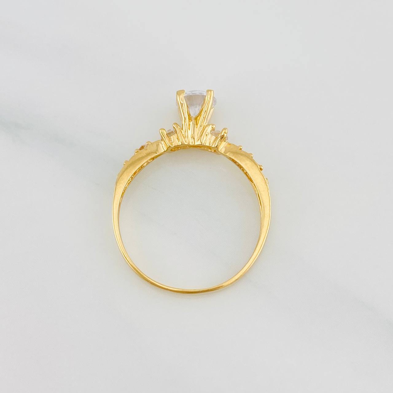 Anillo Solitario Churumbela 1.75g / T5 3/4 Oro Amarillo 18K