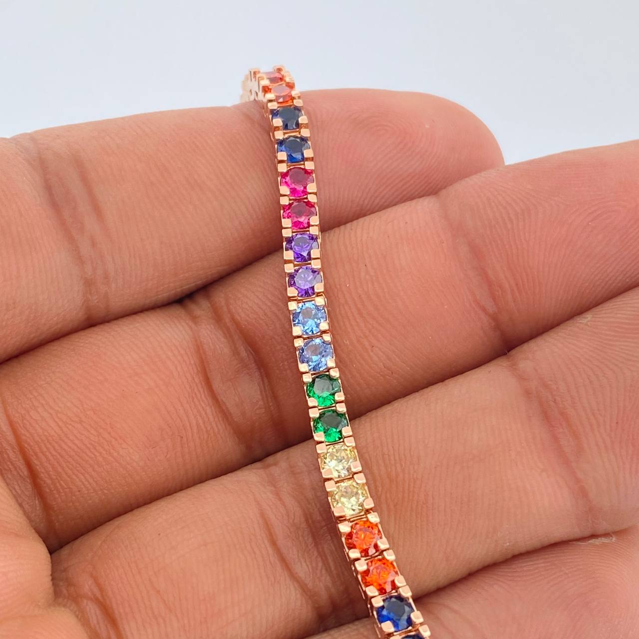 Pulso Tennis 13.8gr / 17.5cm / 3.22mm Oro Rosa 18K $