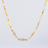 Cadena Rustica Rombos Texturizados 9.4gr / 60cm / 4.2mm Tres Oros 18K