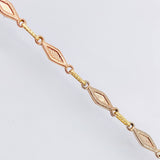 Cadena Rustica Rombos Texturizados 9.4gr / 60cm / 4.2mm Tres Oros 18K