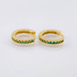 Candongas Carril Punteado 1.4gr / 1cm / Oro Amarillo 18K