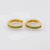 Candongas Carril Punteado 1.5gr / 1cm / Oro Amarillo 18K