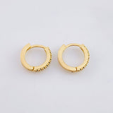 Candongas Carril Punteado 1.5gr / 1cm / Oro Amarillo 18K