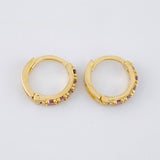 Candongas Carril Punteado 1.75gr / 1.2cm / Oro Amarillo 18K