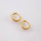 Candongas Carril Punteado 1.15gr / 9mm Oro Amarillo 18K