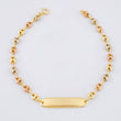 Pulso Bebé GC Placa Hexagonal Curva 1.55gr / 14.5cm / 3mm Tres Oros 18K ©