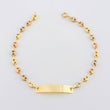 Pulso Bebé GC Placa Rectangular Curva 1.55gr / 14.5cm / 3mm Tres Oros 18K *