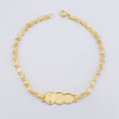 Pulso Placa Nube Virgen Guadalupe Corazon 1.95gr / 16cm-18cm / 3.1mm Oro Amarillo 18K ©
