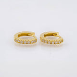 Candongas Carril Punteado 1.15gr / 9mm Oro Amarillo 18K ©