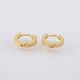 Candongas Carril Punteado 1.15gr / 9mm Oro Amarillo 18K ©