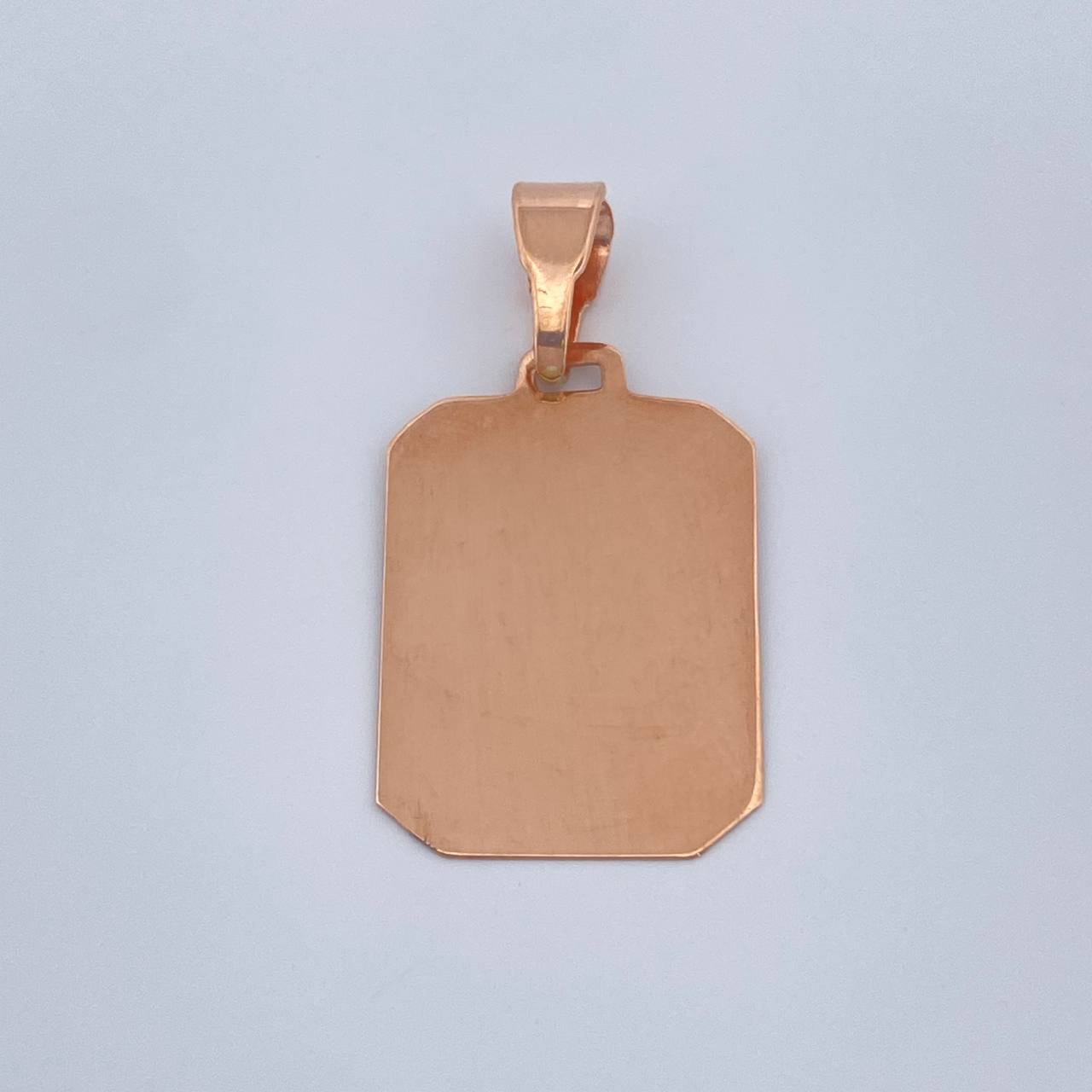 Dije Placa Octagonal 0.85gr / 2.5cm / Oro Rosa 18K %