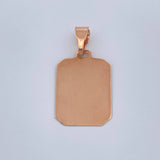 Dije Placa Octagonal 0.85gr / 2.5cm / Oro Rosa 18K %