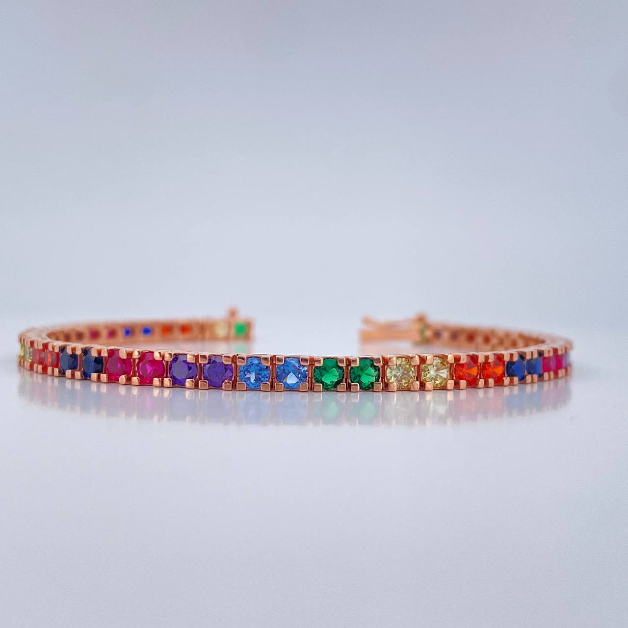 Pulso Tennis 13.8gr / 17.5cm / 3.22mm Oro Rosa 18K $