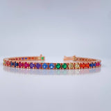 Pulso Tennis 13.8gr / 17.5cm / 3.22mm Oro Rosa 18K $